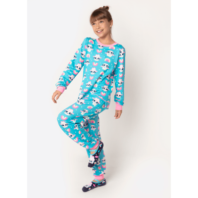 Pijama Manga Longa Viscolycra Menina Teen Ovelha