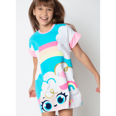 Camisola Manga Curta Viscolycra Menina Teen Ovelha