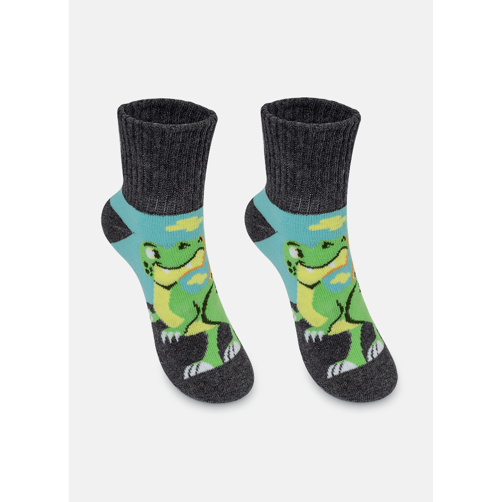 Meia Botinha Antiderrapante Menino Dino Trio - 2