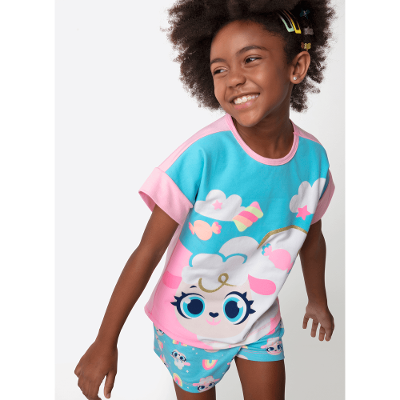 Pijama Manga Curta Viscolycra Menina Ovelha