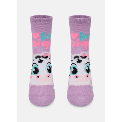 Meia Soquete Menina Vaca Patches