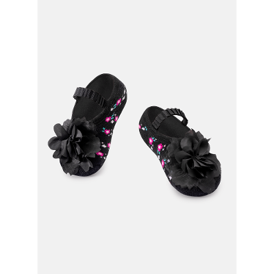 Meia Sapatilha Antiderrapante Bebê Menina Flores