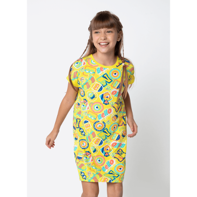 Camisola Manga Curta Viscolycra Menina Teen Minions