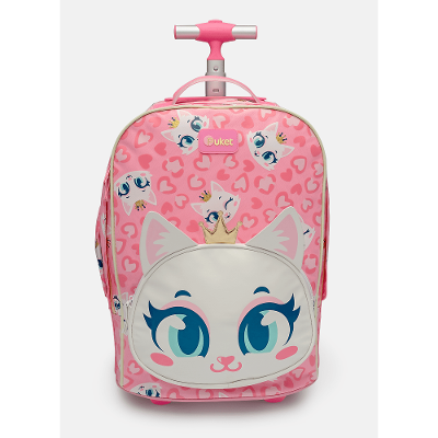 Mochila com Rodinha Grande Gata Romântica