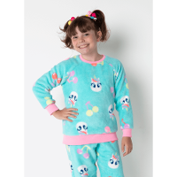 Pijama Manga Longa Soft Estampado Menina Unicórnio Cherry - 2