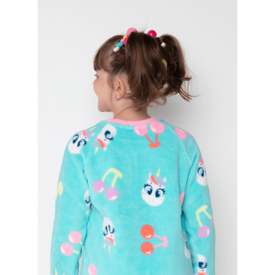 Pijama Manga Longa Soft Estampado Menina Unicórnio Cherry