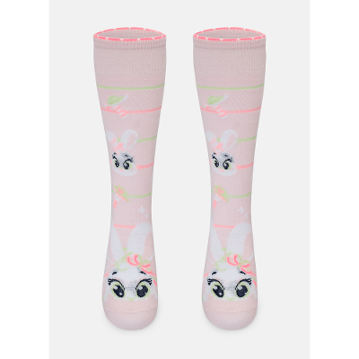 Meia Cano 3/4 Menina Coelha Romântica