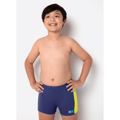 Sunga Boxer Menino Teen Azul Marinho Color Block