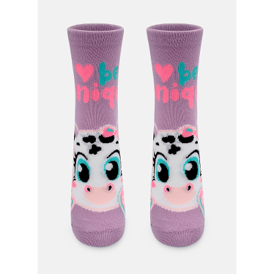 Meia Soquete Feminina Vaca Patches
