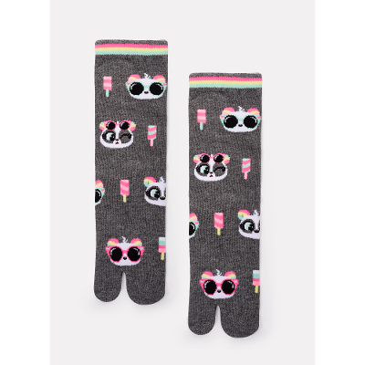 Meia Chinelinho Cano Médio Feminina Panda Summer