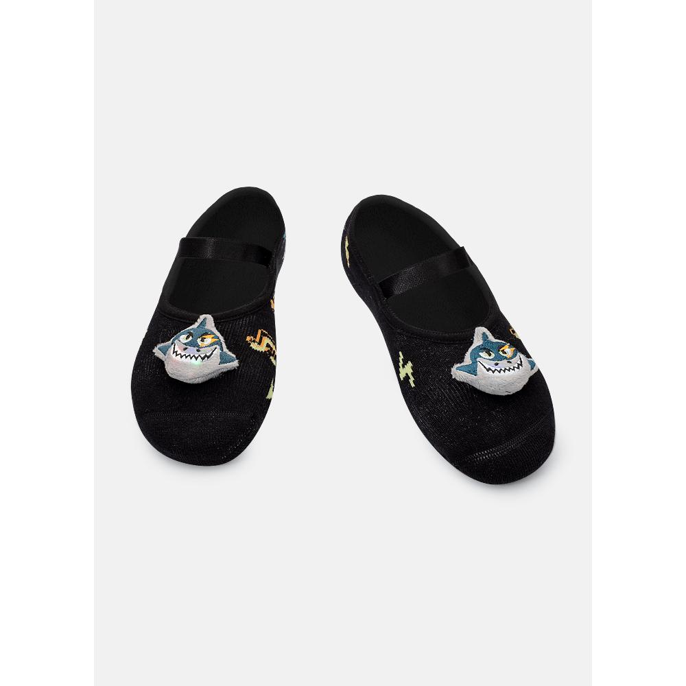 Meia Sapatilha Antiderrapante com LED Menino Tubarão Rockstar - 1