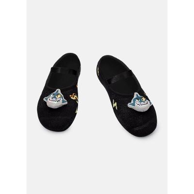 Meia Sapatilha Antiderrapante com LED Menino Tubarão Rockstar