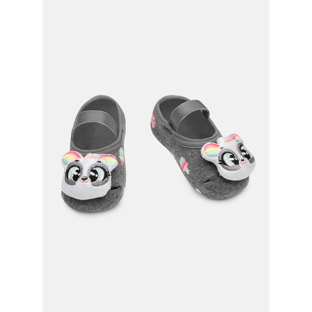 Meia Sapatilha Antiderrapante Bebê Menina Panda Summer com LED - 1