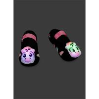 Meia Sapatilha Antiderrapante com LED Bebê Menina Vaca - 3