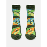 Meia Soquete Com Sola Emborrachada Menino Dino Trio - 1