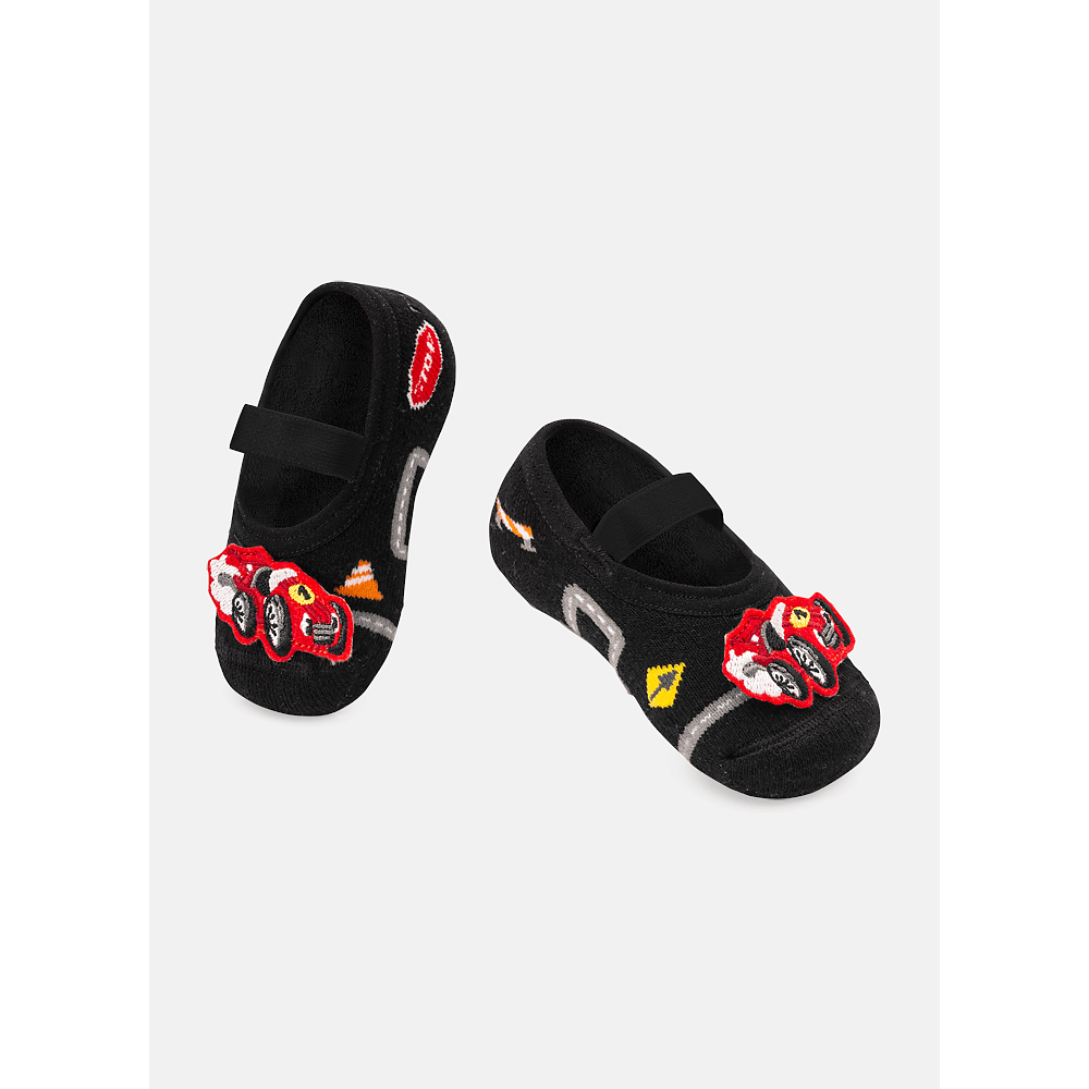 Meia Sapatilha Bebê Menino com Aplique Carros - 1