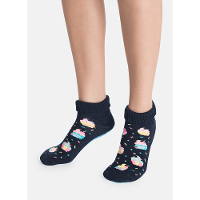 Meia Botinha com Sola Emborrachada Adulto Cupcakes - 1