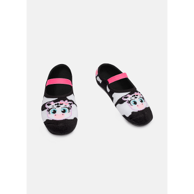 Meia Sapatilha Com Sola Emborrachada Menina Vaca Patches