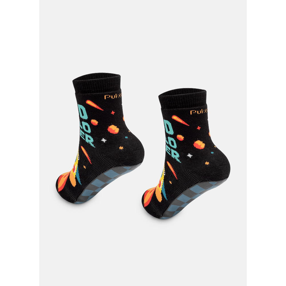 Meia Soquete com Sola Emborrachada Menino Space Food - 1