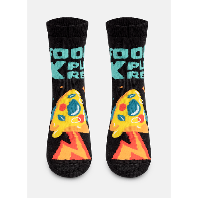 Meia Soquete com Sola Emborrachada Menino Space Food