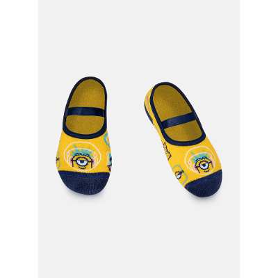 Meia Sapatilha Antiderrapante Unissex Kids Minions