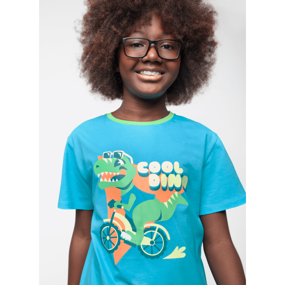 Pijama Manga Curta Menino Teen Dino Miami - 2