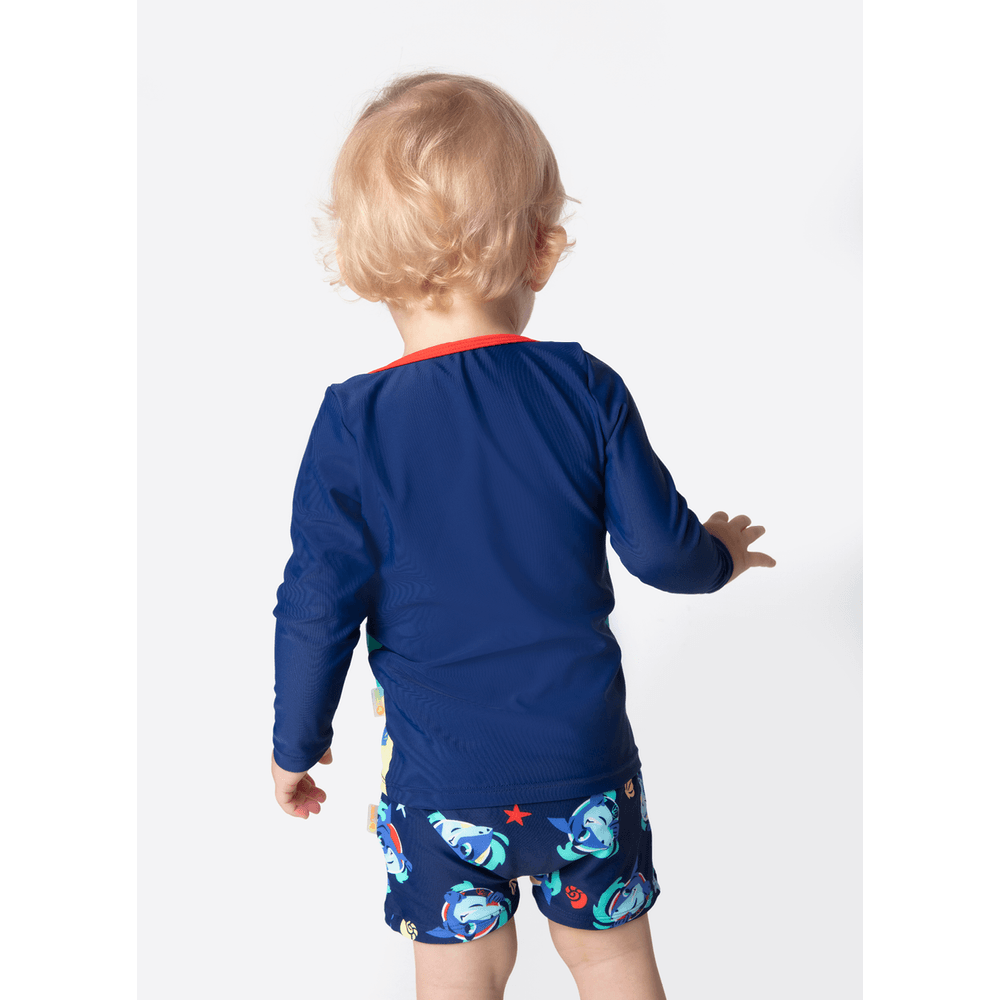 Camiseta Manga Longa Bebê Menino Tubarão Aloha - 2