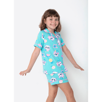Pijama Manga Curta Viscolycra Menina Unicórnio Aloha - 1