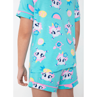 Pijama Manga Curta Viscolycra Menina Unicórnio Aloha - 3