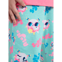 Pijama Manga Curta Algodão Menina Unicórnio Aloha - 3