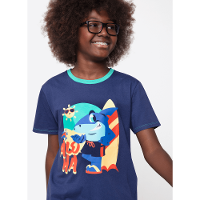 Pijama Manga Curta Algodão Menino Teen Tubarão Aloha - 2