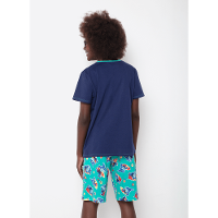 Pijama Manga Curta Algodão Menino Teen Tubarão Aloha - 3