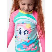 Camiseta Manga Longa Menina Unicórnio Aloha - 2