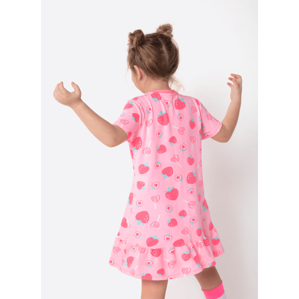 Camisola Manga Curta Viscolycra Menina Vaca Romântica - 3