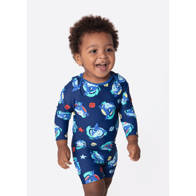 Macacão Bebê Menino Tubarão Aloha