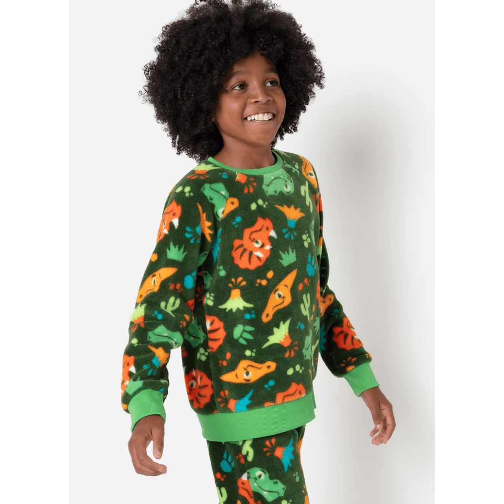 Pijama Manga Longa Soft Menino Estampado Dino Trio - 3