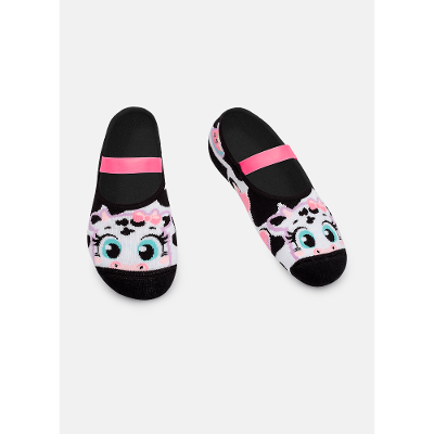 Meia Sapatilha Antiderrapante Feminina Vaca Patches