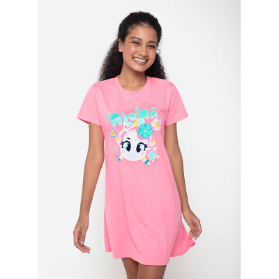 Camisola Manga Curta Algodão Feminina Unicórnio Aloha