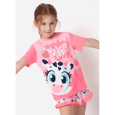 Pijama Manga Curta Viscolycra Menina Vaca Romântica