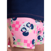 Pijama Manga Curta Algodão Menina Panda Miami - 4