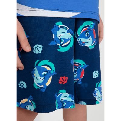 Pijama Manga Curta Viscolycra Menino Tubarão Aloha