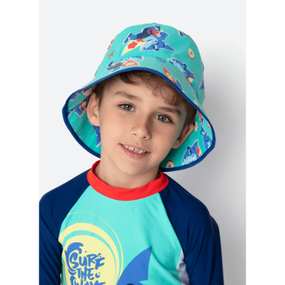 Chapéu Bucket Menino Tubarão Aloha