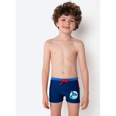 Sunga Boxer com Proteção Solar Menino Tubarão Aloha