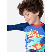 Camiseta Manga Longa Menino Tubarão Aloha - 2