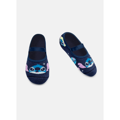 Meia Sapatilha Antiderrapante Unissex Kids Stitch