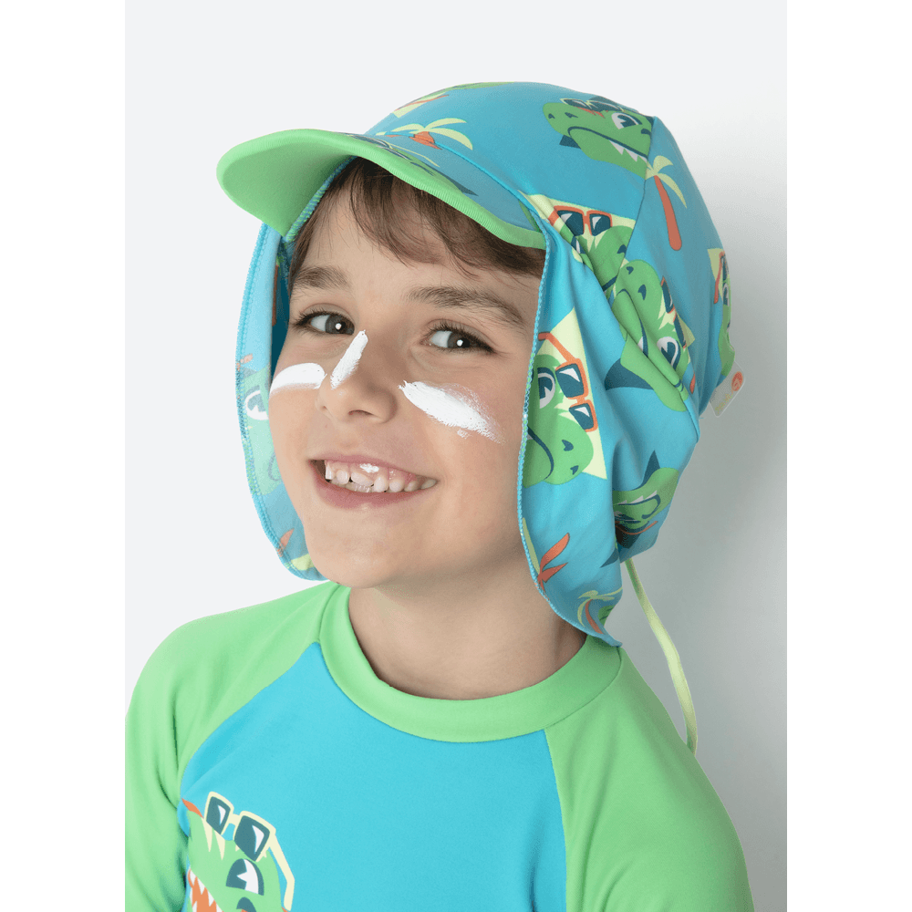 Chapéu com Proteção Solar Menino Dino Miami - 1