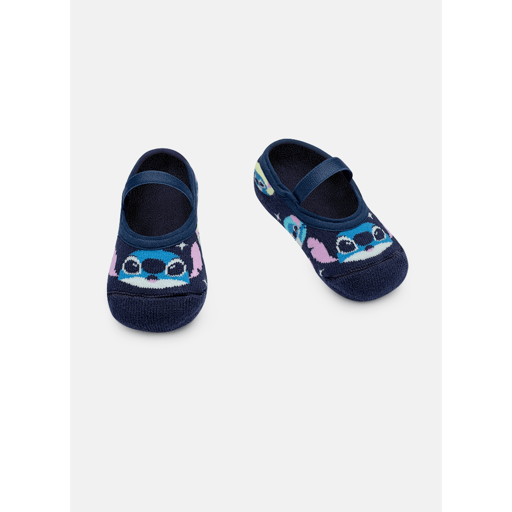 Meia Sapatilha Antiderrapante Bebê Unissex Stitch - 1