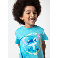 Pijama Manga Curta Algodão Menino Stitch - 2