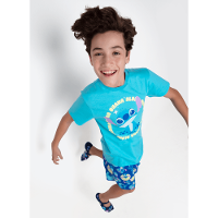 Pijama Manga Curta Algodão Menino Teen Stitch - 1