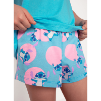 Pijama Manga Curta Algodão Menina Stitch